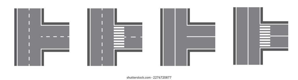 elements for creating a city map. Road roadway to restore traffic