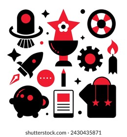 Elements of Creative icons on white background
