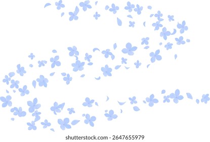 Elementos curva linha de espiral com hidrângea azul, convite de casamento, decoração de cartão, botânica