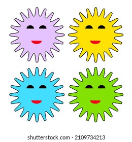 Elementos formas de diversión decorativa conjunto de vectores