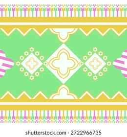 elements for a decorative summer wallpaper design or holiday card illustration.wallpaper design. Vintage floral vector, Native American tribal fabric. Ethnic pattern, Native American tribal fabric