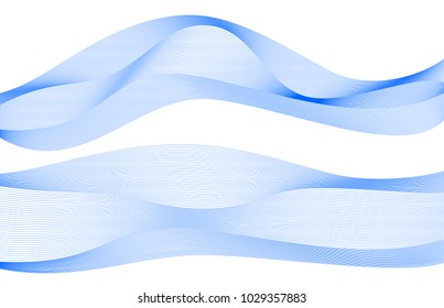 Elements design. Abstract blue wavy stripes overlaying glowing on white background for page brochure, poster. Creative art lines picture. Vector illustration eps 10 Freshness natural theme, Fresh Wate