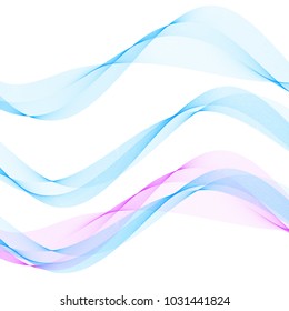 Elements design. Abstract blue wavy stripes overlaying glowing on white background for page brochure, poster. Creative art lines picture. Vector illustration eps 10 Freshness natural theme, Fresh Wate