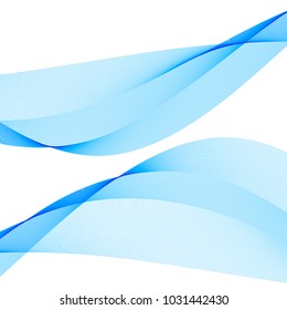 Elements design. Abstract blue wavy stripes overlaying glowing on white background for page brochure, poster. Creative art lines picture. Vector illustration eps 10 Freshness natural theme, Fresh Wate