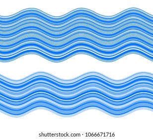 Elements design. Abstract blue wavy stripes overlaying on white background for page brochure, poster. Creative art lines picture. Vector illustration eps 10 Freshness natural theme, Fresh Water