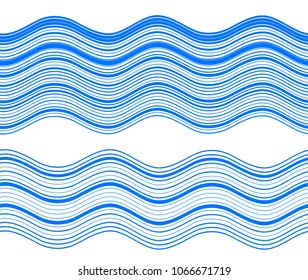 Elements design. Abstract blue wavy stripes overlaying on white background for page brochure, poster. Creative art lines picture. Vector illustration eps 10 Freshness natural theme, Fresh Water