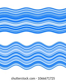 Elements design. Abstract blue wavy stripes overlaying on white background for page brochure, poster. Creative art lines picture. Vector illustration eps 10 Freshness natural theme, Fresh Water