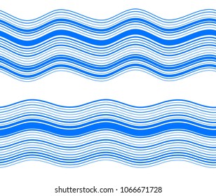 Elements design. Abstract blue wavy stripes overlaying on white background for page brochure, poster. Creative art lines picture. Vector illustration eps 10 Freshness natural theme, Fresh Water