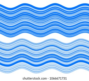 Elements design. Abstract blue wavy stripes overlaying on white background for page brochure, poster. Creative art lines picture. Vector illustration eps 10 Freshness natural theme, Fresh Water