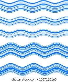 Elements design. Abstract blue wavy stripes overlaying on white background for page brochure, poster. Creative art lines picture. Vector illustration eps 10 Freshness natural theme, Fresh Water