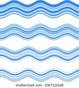 Elements design. Abstract blue wavy stripes overlaying on white background for page brochure, poster. Creative art lines picture. Vector illustration eps 10 Freshness natural theme, Fresh Water