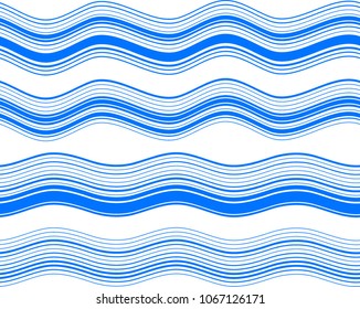 Elements design. Abstract blue wavy stripes overlaying on white background for page brochure, poster. Creative art lines picture. Vector illustration eps 10 Freshness natural theme, Fresh Water