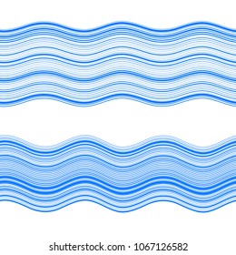 Elements design. Abstract blue wavy stripes overlaying on white background for page brochure, poster. Creative art lines picture. Vector illustration eps 10 Freshness natural theme, Fresh Water