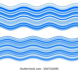 Elements design. Abstract blue wavy stripes overlaying on white background for page brochure, poster. Creative art lines picture. Vector illustration eps 10 Freshness natural theme, Fresh Water