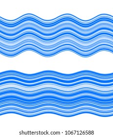 Elements design. Abstract blue wavy stripes overlaying on white background for page brochure, poster. Creative art lines picture. Vector illustration eps 10 Freshness natural theme, Fresh Water