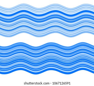 Elements design. Abstract blue wavy stripes overlaying on white background for page brochure, poster. Creative art lines picture. Vector illustration eps 10 Freshness natural theme, Fresh Water