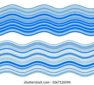 Elements design. Abstract blue wavy stripes overlaying on white background for page brochure, poster. Creative art lines picture. Vector illustration eps 10 Freshness natural theme, Fresh Water