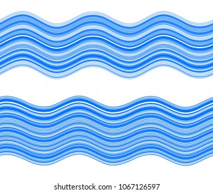 Elements Design Abstract Blue Wavy Stripes Stock Vector (Royalty Free ...