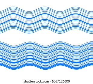 Elements design. Abstract blue wavy stripes overlaying on white background for page brochure, poster. Creative art lines picture. Vector illustration eps 10 Freshness natural theme, Fresh Water