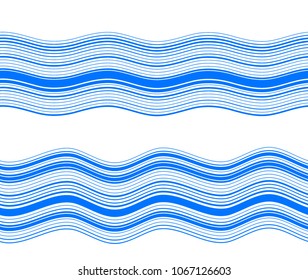 Elements design. Abstract blue wavy stripes overlaying on white background for page brochure, poster. Creative art lines picture. Vector illustration eps 10 Freshness natural theme, Fresh Water