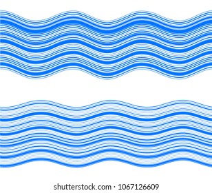 Elements design. Abstract blue wavy stripes overlaying on white background for page brochure, poster. Creative art lines picture. Vector illustration eps 10 Freshness natural theme, Fresh Water