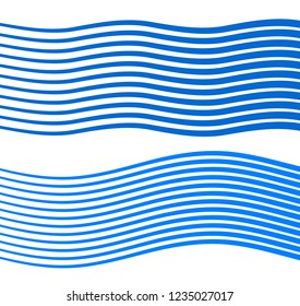 Elements design. Abstract blue wavy stripes overlaying on white background for page brochure, poster. Creative art lines picture. Vector illustration eps 10 Freshness natural theme, Fresh Water