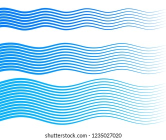 Elements design. Abstract blue wavy stripes overlaying on white background for page brochure, poster. Creative art lines picture. Vector illustration eps 10 Freshness natural theme, Fresh Water