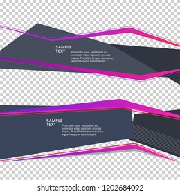 Elements design. Abstract Broken stripes for overlaying background of page under meshedge of title of brochure, booklet, poster. Creative art for fashionable hi-tech theme. Vector illustration eps 10