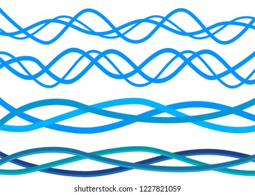 Elements design Abstract Broken stripes on white background isolated. Curved wave streak for decor figuration brochure, booklet, poster. Creative art for water theme. Vector illustration eps 10