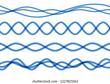 Elements design Abstract Broken stripes on white background isolated. Curved wave streak for decor figuration brochure, booklet, poster. Creative art for water theme. Vector illustration eps 10