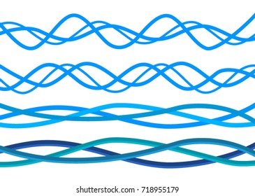 Elements design Abstract Broken stripes on white background isolated. Curved wave streak for decor figuration brochure, booklet, poster. Creative art for water theme. Vector illustration eps 10