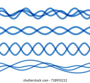 Elements design Abstract Broken stripes on white background isolated. Curved wave streak for decor figuration brochure, booklet, poster. Creative art for water theme. Vector illustration eps 10