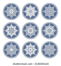 Elementos para el diseño. Iconos geométricos abstractos. Arte vectorial.