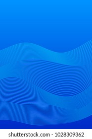 Elements design. Abstract wavy stripes overlaying blue glowing background for page brochure, poster. Creative art lines picture. Vector illustration eps 10 Freshness natural theme, Fresh Water