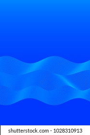 Elements design. Abstract wavy stripes overlaying blue glowing background for page brochure, poster. Creative art lines picture. Vector illustration eps 10 Freshness natural theme, Fresh Water 