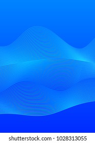 Elements design. Abstract wavy stripes overlaying blue glowing background for page brochure, poster. Creative art lines picture. Vector illustration eps 10 Freshness natural theme, Fresh Water