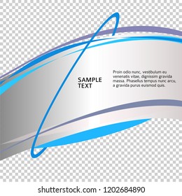 Elements design. Abstract wavy stripes for overlaying background of page under meshedge of title of brochure, booklet, poster. Creative art Metall fashionable hi-tech theme. Vector illustration eps 10