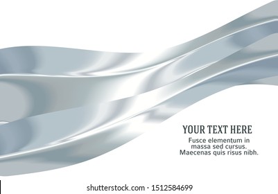 Elements design. Abstract wavy stripes for overlaying background of page under meshedge of title of brochure, booklet, poster. Creative art Metall fashionable hi-tech theme. Vector illustration eps 10