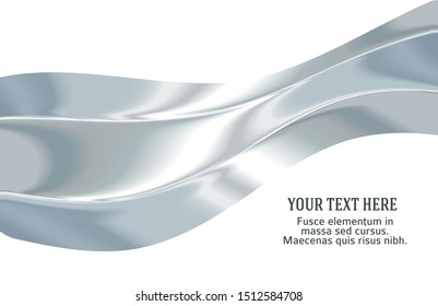 Elements design. Abstract wavy stripes for overlaying background of page under meshedge of title of brochure, booklet, poster. Creative art Metall fashionable hi-tech theme. Vector illustration eps 10