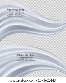 Elements design. Abstract wavy stripes for overlaying background of page under meshedge of title of brochure, booklet, poster. Creative art Metall fashionable hi-tech theme. Vector illustration eps 10