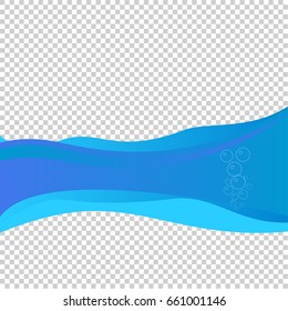 Elements design. Abstract wavy stripes for overlaying background of page under meshedge of title brochure, booklet, poster. Creative art for Freshness Water natural theme. Vector illustration eps10