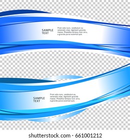 Elements design. Abstract wavy stripes for overlaying background of page under meshedge of title brochure, booklet, poster. Creative art for Freshness Water natural theme. Vector illustration eps10