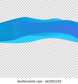 Elements design. Abstract wavy stripes for overlaying background of page under meshedge of title brochure, booklet, poster. Creative art for Freshness Water natural theme. Vector illustration eps10