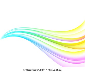 Elements design. Abstract wavy stripes for overlaying background of page under meshedge of title brochure, booklet, poster. Creative art for Freshness Rainbow theme. Vector illustration eps10