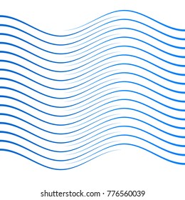 Elements design. Abstract wavy stripes for overlaying background of page under meshedge brochure, poster. Creative art for lines of different thicknesses from thin to thick. Vector illustration eps10