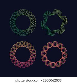 Elements Design Beautiful Gradient Design Element Set