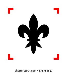 Elements for design. Black icon in focus corners on white background. Isolated.