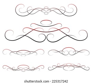 Elements Design Calligraphy Vector Set Stock Vector (Royalty Free ...