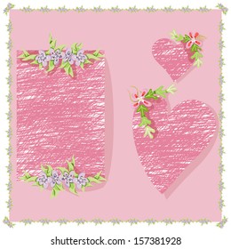 Elements of design, decoration, blank forms for records and decorated with flowers