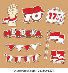 Elements design for  indonesia independence day 78th 